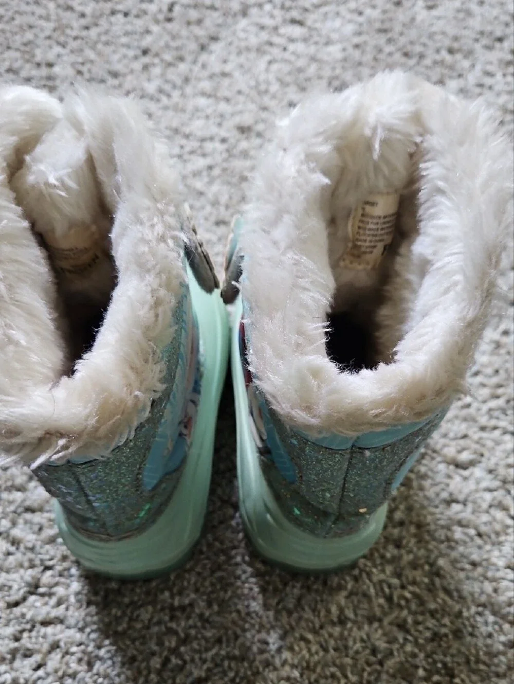 Disney Frozen Aqua Girls Snow Boots with Elsa & Anna
